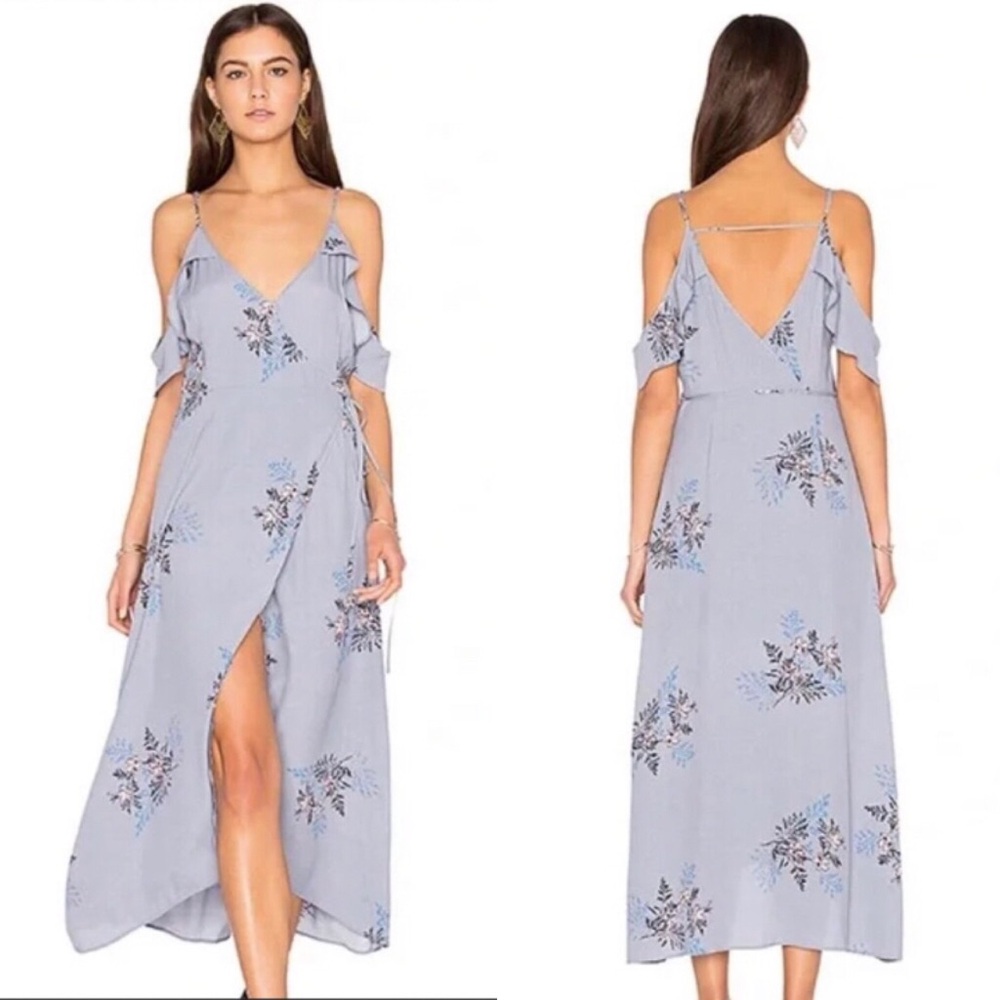 Floral Midi Wrap Dress